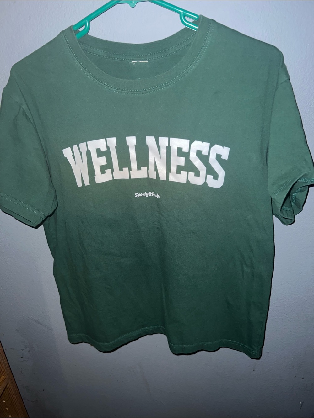 Sporty & Rich Green 'WELLNESS' Graphic Tee